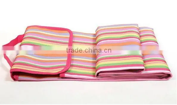 Oxford Cloth Striped Printed Folding Picnic Blanket photo-4