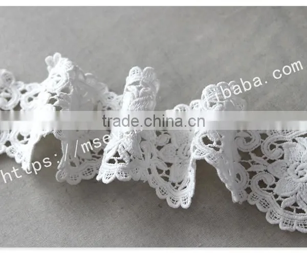 New Arrival Polyester Water Soluble Embroidery Saree Lace and Border Wholesale photo-4
