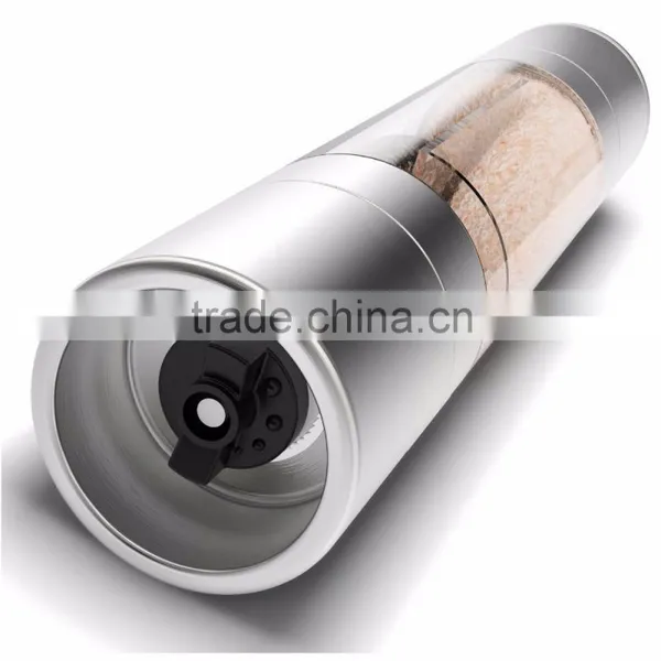 Adjustable Ceramic Grinding Mechanism Stainless Steel Salt and Pepper Grinder Set 2 in 1 Salt and Pepper Mill Set photo-5