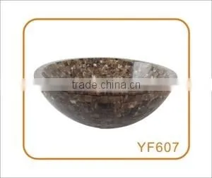 Cheap Natural Stone Polished Grey Granite Bathroom Wash Basin photo-5