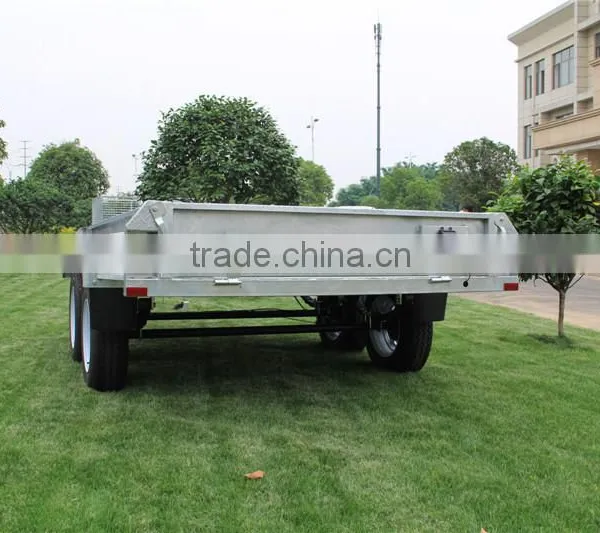 High Quality Hot Dipped Galvanized Heavy Duty Tandem Box Trailer With Caged photo-4