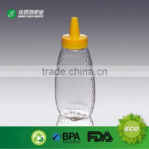 Hot Sale PET Material Plastic Cintainer Hexagon Shape Honey Jars Food Grade Wholesale Special Design Plastic Jar photo-4