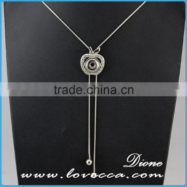 Snap Button Pendant Necklace for DIY Necklace Jewelry,Snaps Interchangeable Jewelry Accessory Metal Necklace photo-3