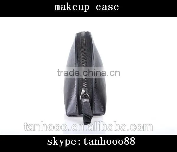 Fashion Style Black Shell Shape Leather Makeup Bags Cases photo-4