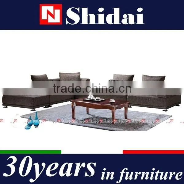 G127-RE Floral Pattern Fabric Sofa, Stretch Fabric Upholstery Sofa, Wooden Corner Sofa Design