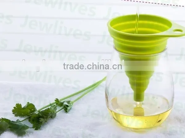 Cooking Funnel Food Grade Kitchen Silicone Rubber Funnel Silicone Foldable Funnel photo-2
