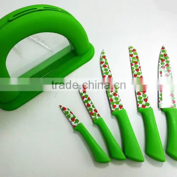 5 Pcs Kitchen Knife With Plastic Knife Holder photo-2