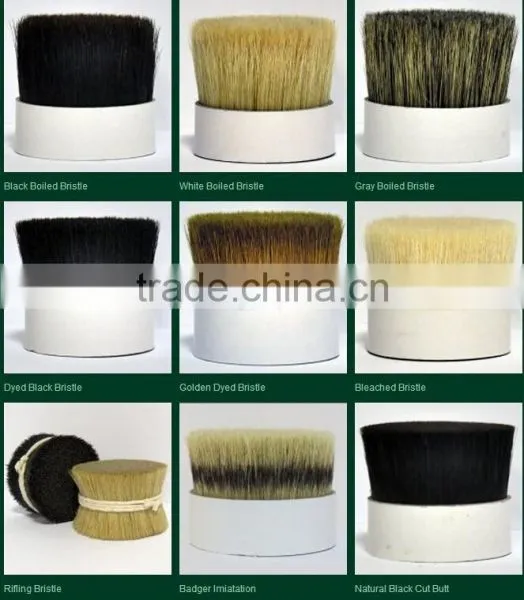 Pig Bristles Pure Bristles Contrasting of Roots Between Dyed Black and Natural Black photo-4