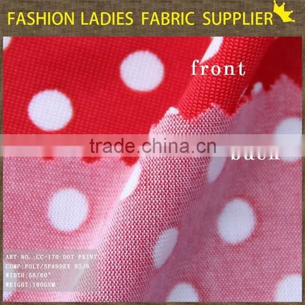 Hot Sales Summer Dot Print Fabric Wholesale Poly Spadenx Print Fabric of Shaoxing Textile photo-3