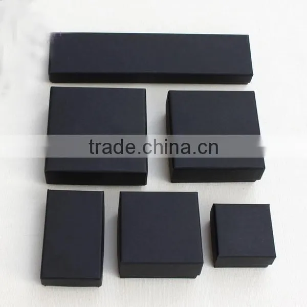 Eco-friendly Black Jewelry PU Leather Box With Sponge Inside Logo Printed PU Jewelry Box Gifts Cheap Jewelry Box photo-4