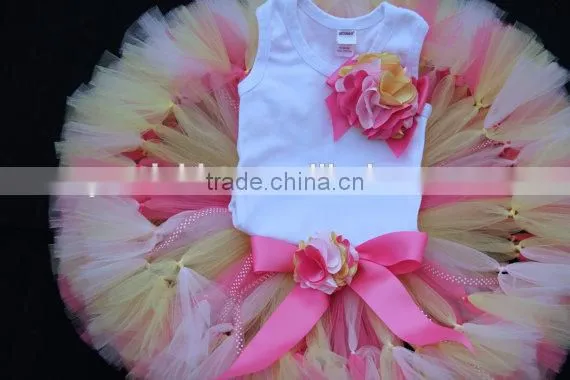 Fashion Baby Girls Party Wear Fluffy TuTu Sets Colorful Tulle TuTu Pettiskirts photo-3