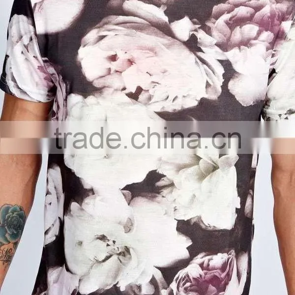 Fashion All Over Floral Sublimation Printing t Shirt photo-3