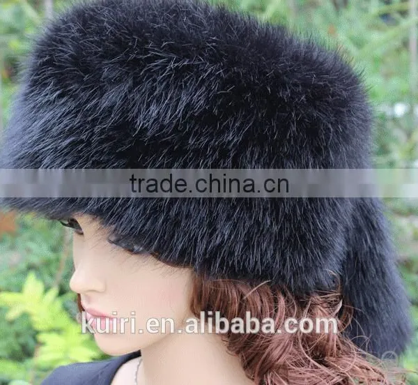 High Quality Winter Warm Women Lady Soft Faux Fox Fur Cossak Hat Cap Ski Beanie photo-6