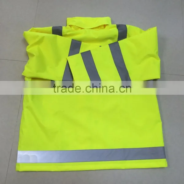New Design Custom High Visibility Outdoor Adult Waterproof Polyester Rainwear Rain Coat photo-4