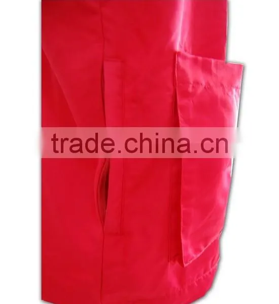 ISO 9001 Audit Factory 100% Polyester Zip up Red Fitted Safety Vest photo-6