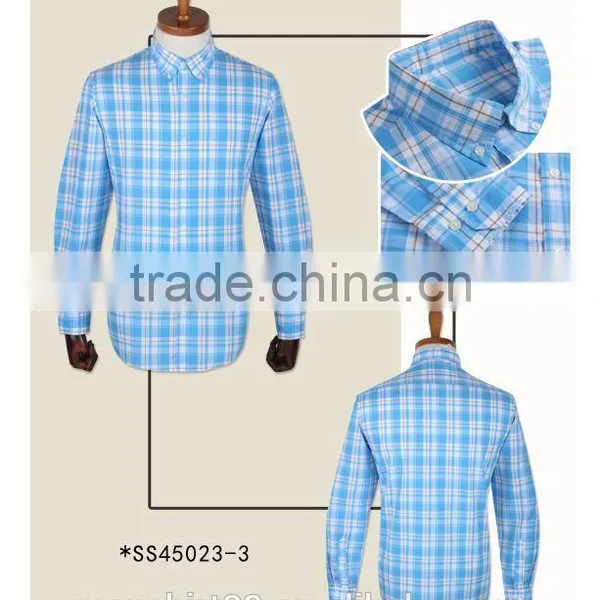 100% Cotton Checked Long Sleeve Button up Collar Made to Measure Custom Mens Dress Shirt photo-5