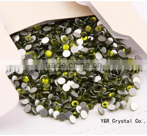 SS30 288pcs/lot Olivine Color High Quality Nails Flat Back Non HotFix Rhinestones photo-5