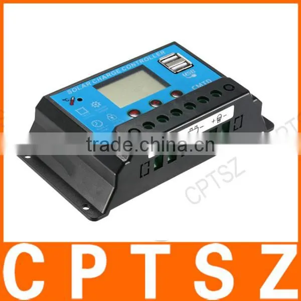 Anself 10A 12.6V LCD Solar Charge Controller PWM Charging Regulator for Solar Panel Lithium Battery Lamp Overload Protection photo-5