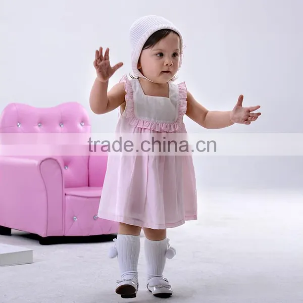 Wholesale Child Clothing Baby Girls Dress Designs Picture of Sleeveless Cotton Baby Dress photo-2