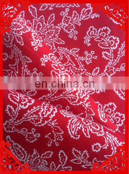 2015 Latest Italy Design Pattern Cotton Poplin Red Flower Wholesale Printed Shirting Fabric photo-3