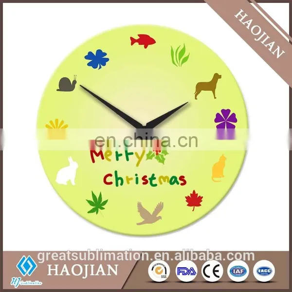 Sublimation Coated Blank Christmas Glass Clock photo-3