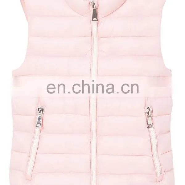 Chinese Manufacturer 100% Polyester Pink Padded Vest Women photo-2