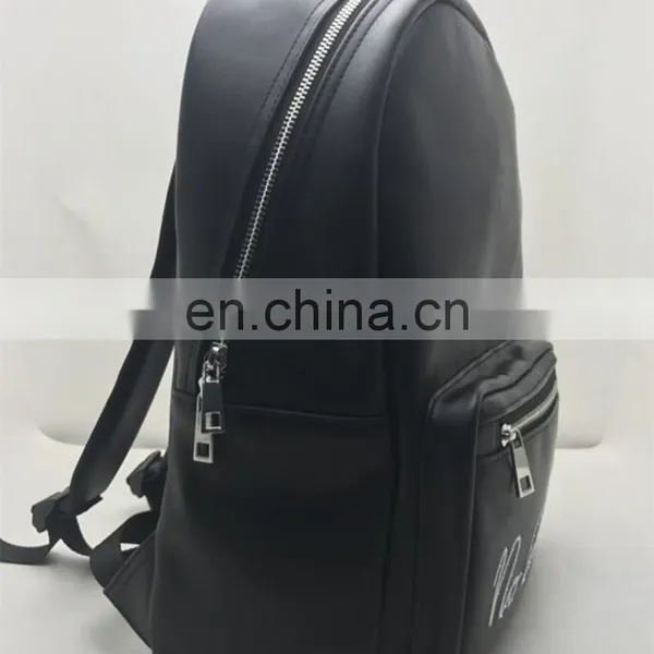 Cheap PU Leather Waterproof Led Light Backpack With Power Bank photo-2