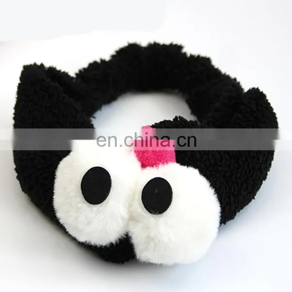 Cute Korean Style New Headband Big Eye Fleece Female Beauty Makeup Hair Headband photo-3