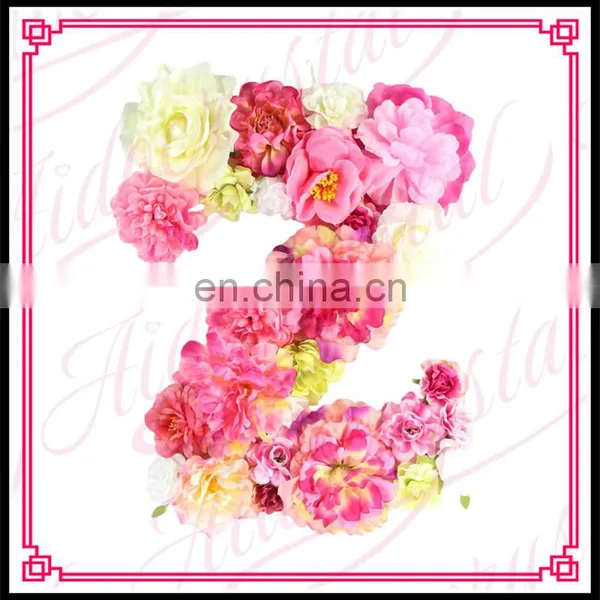 Aidocrystal Luxury Wedding Decoration Blue Green Customized Letters Flower Wall Backdrop photo-4