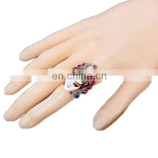 MCH-2327 2017 Fashion Wholesale New Design Ladies Chinese Style Beijing Opera Facial Masks Diamante Finger Ring photo-4
