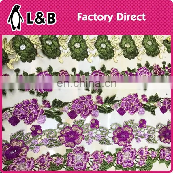 Ningbo-China Polyester Lace Embroidered Eyelet Flower 3d Lace photo-5