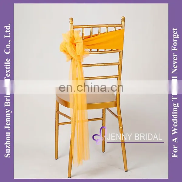 SH091AA Organza Ribbon Stretch Band Organza Chair Sash With Stretch Fabric Band photo-3