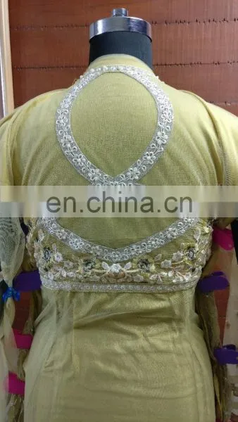 Stylish 2017 Attractive Wedding Wear Maxi Gown Style Anarkali Lehenga Suits (Semi Stitched Dress Material) photo-5