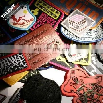 Custom Garment Woven Printed Leather Patch Label Hang Tag photo-2