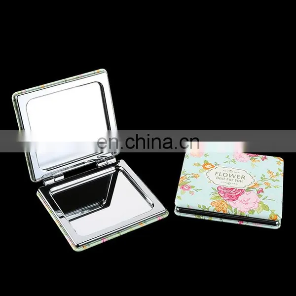 Custom Design Logo Printed PU Leather Mini Mirror photo-2
