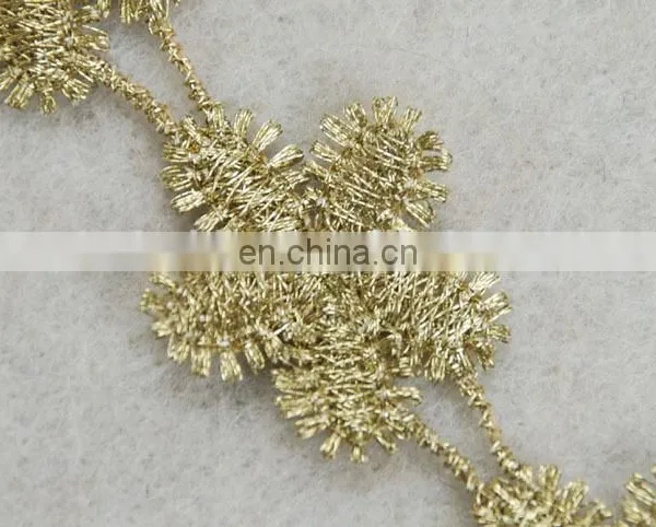 Top Hot Design Fashion Flower Gold Lurex Tape for Wholesale Trim photo-2