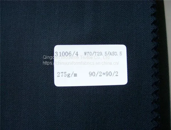 Excelled Herringbone Pinstriped Vigin Wool Suiting Fabric photo-2