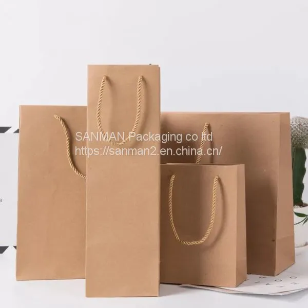 Eco-friendly Hard Kraft Paper Bag Panama With Handle