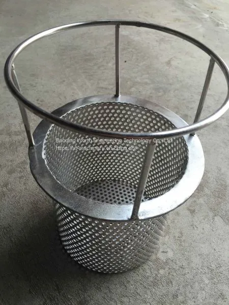 Chinese manufacturer custom-made strainer replacement basket, and perforated wire mesh cloth, spare parts