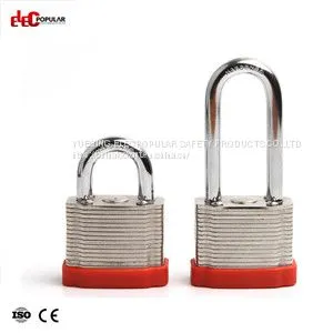 19mm Laminated Steel Shackle Safety Padlocks EP-8561 Metal Body Padlock photo-4