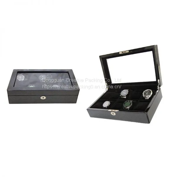 Collection Classical Black Watch Case Storage Display Box Watch Storage Display Box photo-2