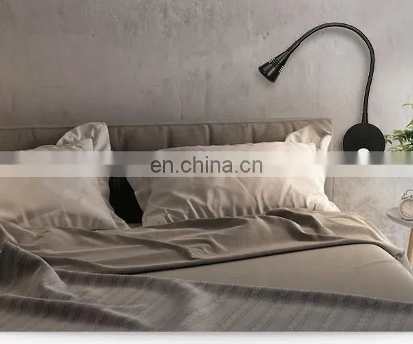 Energy Saving Aluminum Material Bed Led Lamp Snake Like Flexible Led Table Lamp Adjustable Arm Bed Reading Lamp photo-4