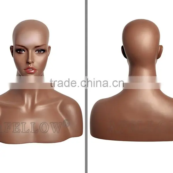 African Head Model Fiberglass Head Mannequin Display Women Wig H3 photo-3