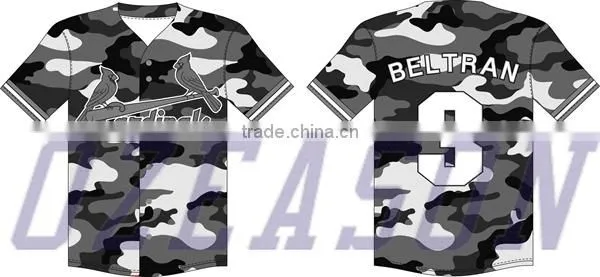 Long Sleeve Baseball T Shirt,Custom Sublimatio Camo Baseball Jerseys photo-2