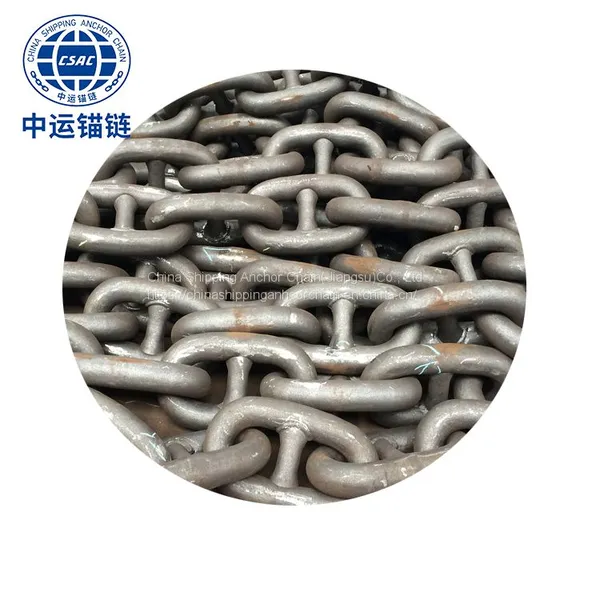 68mm Black Painted Floating Wind Power Platform Studless Link Anchor Chain
