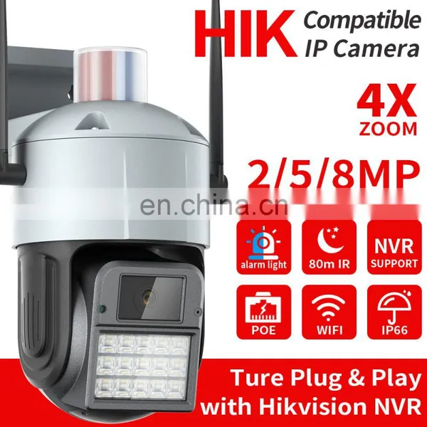 4K POE Security IP Network Camera 4X Zoom 5MP HD PTZ Outdoor Home 2MP Surveillance Cam CCTV 1080P Full Color Night Vision photo-2