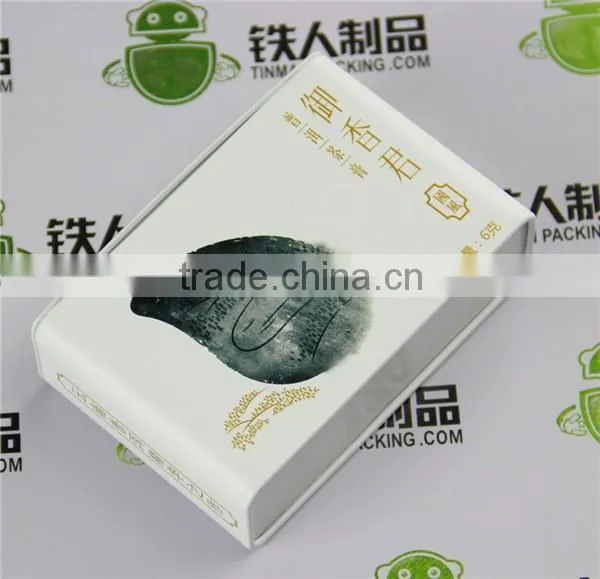 Empty Small Metal Tin Plate Box With Window Tea Tin Case photo-3