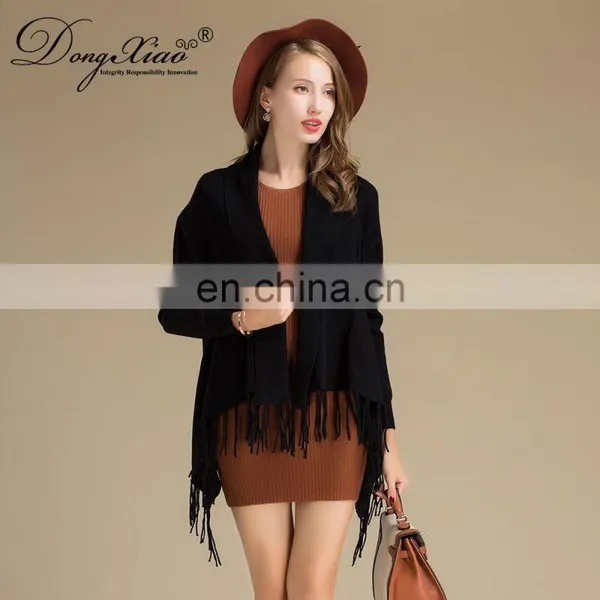 Ladies Poncho Shawl Wool Cashmere Blend Nepal Poncho Sweater With Tassel