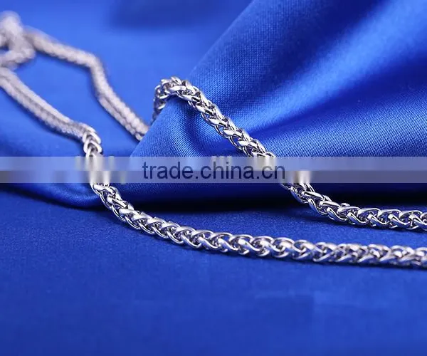 2015 Fashion Jewelry Rhodium Plated Brass Chain Twisted Necklace photo-6