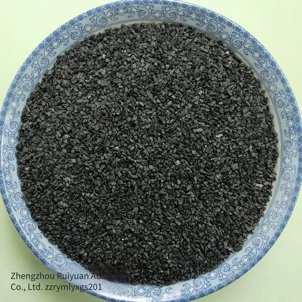 Black Corundum Abrasive for Sandblasting and Rust Removal, Black Corundum Sand for Emery Floor Materials, Black Corundum Wholesale From the Manufacturer photo-2